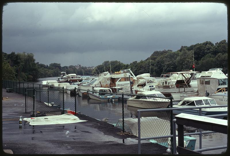 Charles River from Newton Yacht Club near Newton, corner exit of Mass.  Turnpike - Digital Commonwealth