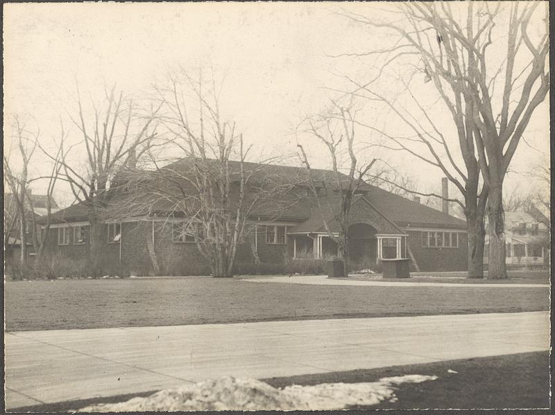 Newton High School Drill Shed, c. 1925