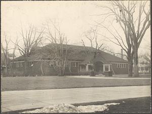 Newton High School Drill Shed, c. 1925