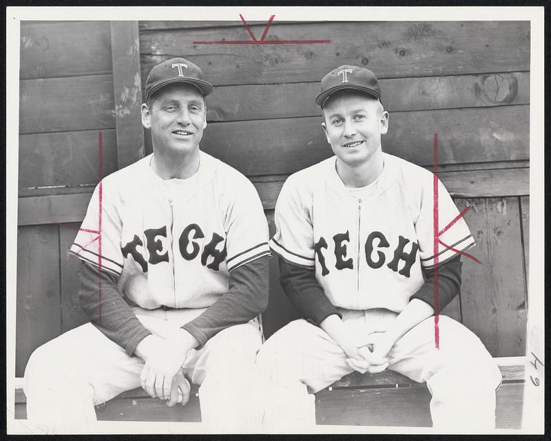 Baseball Leaders at M.I.T. are Coach Roy Merrit, left, and Captain Duwayne Peterson.