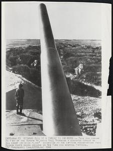 Germans Call it a Threat to Invaders--This big cannon is part of the German Atlantic Wall "forming a sinister threat to all enemy invasion plans" a