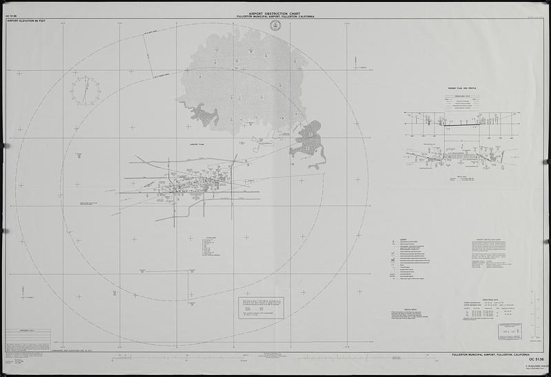 Airport obstruction chart, OC 5136, Fullerton Municipal Airport, Fullerton, California