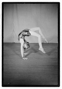 Girl acrobat in costume