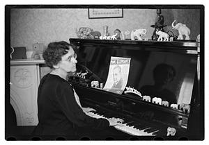 Shumaker, Mrs. James H. (Nellie) collector of miniature elephants