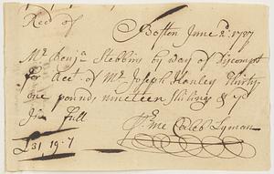 Receipt of payment