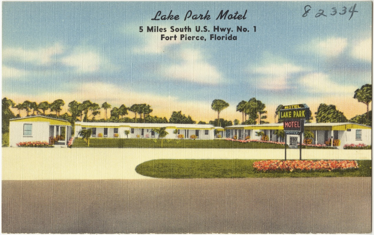 Lake Park Motel, 5 miles south U.S. hwy. No. 1, Fort Pierce, Florida