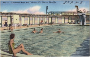 Shamrock pool and cabanas, Ft. Pierce, Florida