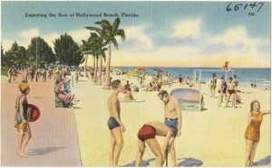 Enjoying the sun at Hollywood Beach, Florida
