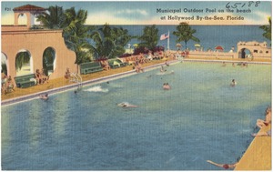 Municipal outdoor pool on the beach at Hollywood By-the-Sea, Florida