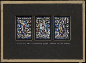Design for window in the chapel of the Madonna, Forest Hills Columbarium, Forest Hills, Massachusetts