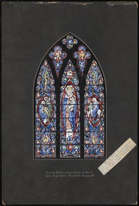 Design for northwest window opposite the chancel, Saint Mary's Church, Barnstable, Massachusetts