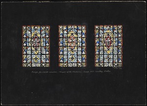 Design for inside window, chapel of the Madonna, Forest Hills Cemetery, Boston