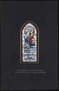 Design for window in entrance of tower vestibule, Saint Paul's Episcopal Church, Nantucket, Massachusetts