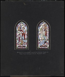 Design for aisle window - second from chancel - gospel side, Saint Paul's Episcopal Church, Nantucket, Mass.