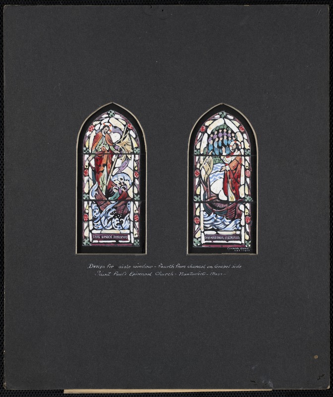 Design for aisle window - fourth from chancel on gospel side, Saint ...