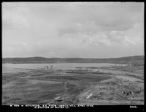 Wachusett Reservoir, water at elevation 331, southeast from French Hill, West Boylston, Mass., Apr. 14, 1904