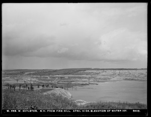 Wachusett Reservoir, water at elevation 331, northwest from Pine Hill, West Boylston, Mass., Apr. 14, 1904
