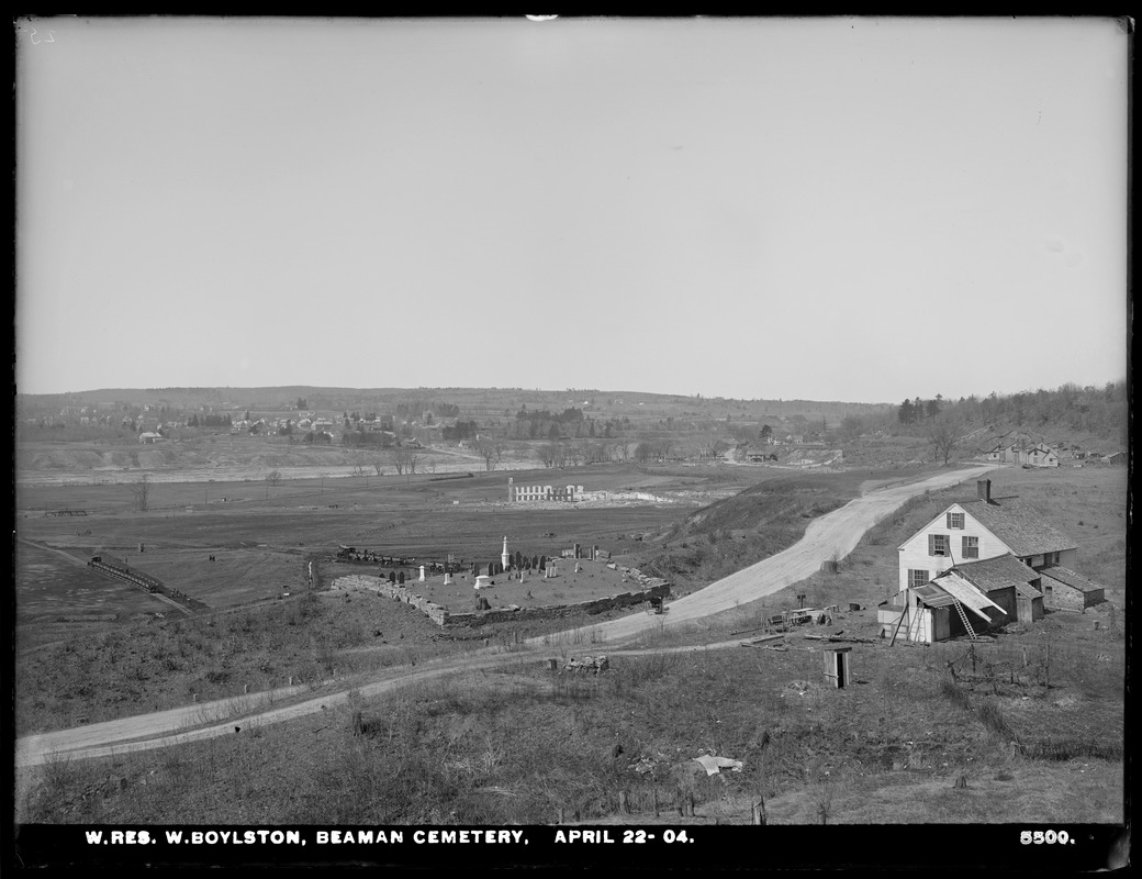 Wachusett Reservoir, Beaman Cemetery, West Boylston, Mass., Apr. 22, 1904