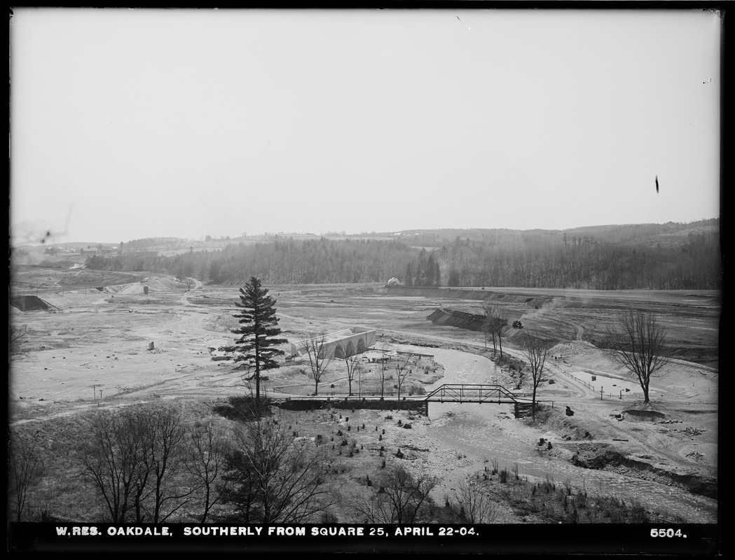 Wachusett Reservoir, southerly from square 25, Oakdale, West Boylston, Mass., Apr. 22, 1904