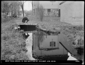 Distribution Department, Spot Pond Brook, Whittier Street culvert, westerly end, Melrose, Mass., Apr. 30, 1904