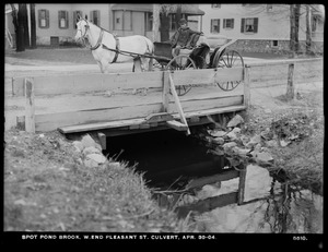 Distribution Department, Spot Pond Brook, Pleasant Street culvert, westerly end, Malden, Mass., Apr. 30, 1904