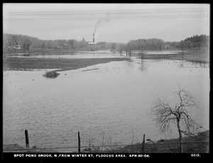 Distribution Department, Spot Pond Brook, northerly end of Winter Street, flooded area, Malden, Mass., Apr. 30, 1904