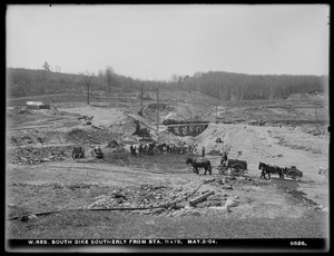 Wachusett Reservoir, South Dike, southerly from station 11+75, Boylston; Clinton, Mass., May 2, 1902