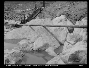 Wachusett Reservoir, South Dike, treated ledge at station 4+75, Boylston; Clinton, Mass., May 2, 1902