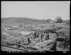 Wachusett Reservoir, South Dike, treated ledge at station 17, Boylston; Clinton, Mass., May 2, 1902