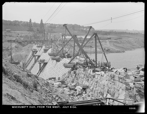 Wachusett Dam, from the west, Clinton, Mass., Jul. 5, 1904