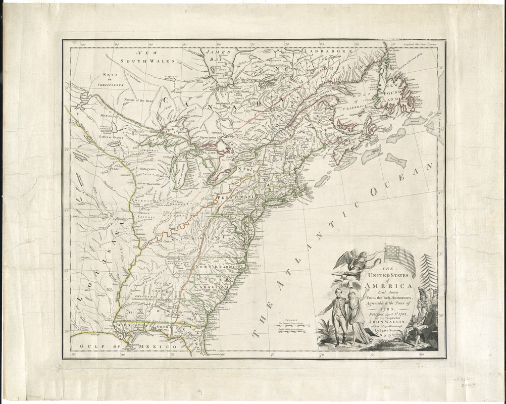 The United States of America laid down from the best authorities, agreeable to the Peace of 1783