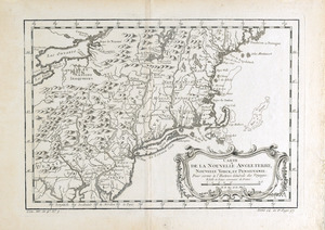 Carte de la Nouvelle Angleterre, Nouvelle Yorck, et Pensilvanie
