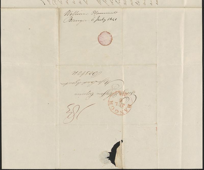 William Hammatt to George Coffin, 6 July 1841 - Digital Commonwealth