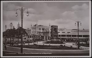 Constantinople. Place de Taxim et Monument de la République