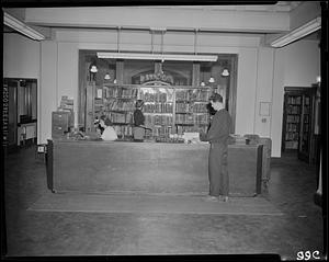 Main desk in Marsh Memorial Library