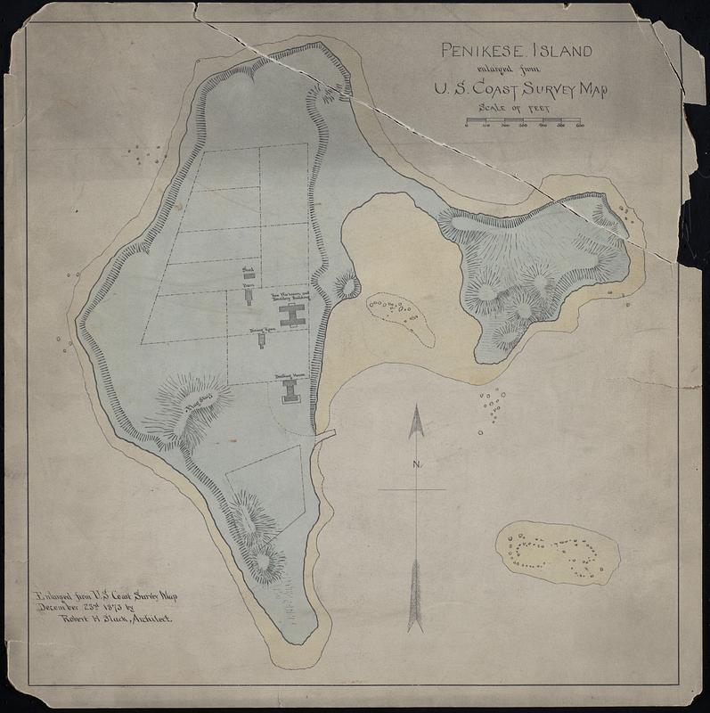 Penikese Island enlarged from U.S. Coast Survey Map