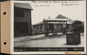 Clarence L. and Elsie H. Bigelow, filling station, Rutland, Mass., Jul. 10, 1930