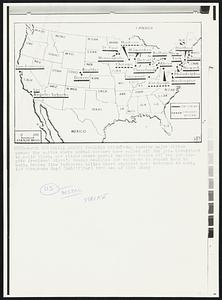 Postal Strike Progress Report - Map locates major cities across the nation where postal workers have walked off the job. Underlined in solid black, are cities where postal employes remain off the job despite President Nixon's Monday deadline for employes to report back to work. Broken line indicates cities where employes have returned to work.