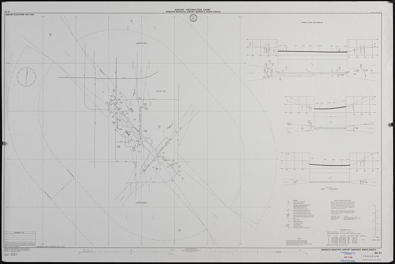 Airport obstruction chart OC 51, Bismarck Municipal Airport, Bismarck, North Dakota