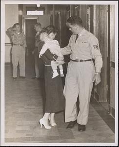 Sgt. George W. Woods & wife Dolores & son, 11 months old