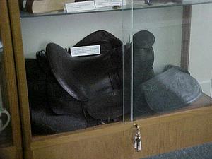 Leather western-style saddle
