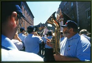 Boston - N. End 2002: Members of the Roma Band play during the annual Feast of St. Anthony
