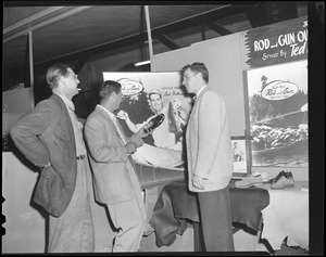 Ted Williams - shoe advertisement. Sportsman's show, Mechanical Hall