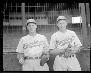 Brooklyn Dodgers players at Braves Field