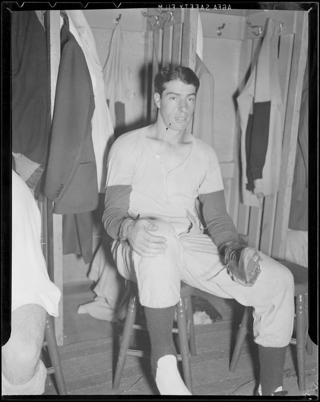 Joe DiMaggio in Fenway locker room - Digital Commonwealth