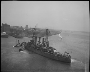 USS Nebraska leaving Boston