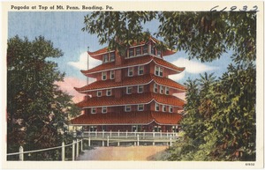 Pagoda at top of Mt. Penn., Reading, Pa.