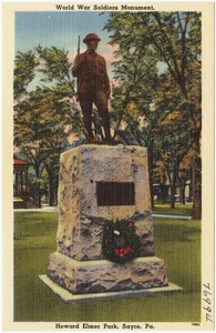 World War Soldiers Monument, Howard Elmer Park, Sayre, Pa.