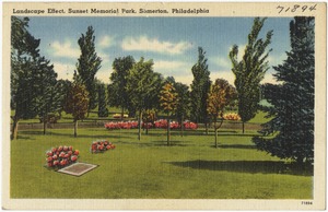 Landscape effect, Sunset Memorial Park, Somerton, Philadelphia
