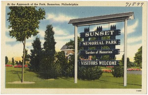 At the approach of the park, Somerton, Philadelphia